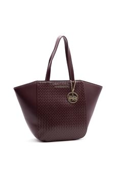 WOMEN'S BURGUNDY TWO-HANDLE SHOPPING BAG IN ROCCO BAROCCO ECO-LEATHER ROCCO BAROCCO | RBR910B4506BORDEAUX